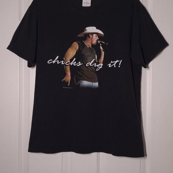 Chris Cagle: Chicks Dig It! USED Shirt (FADING, M, Y2K, 2004, Country) - Picture 6 of 7